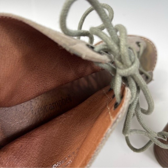 Jeffrey Campbell Cors Peep Toe Lace Up Suede Chunky Stacked Heel Boot Sandals 6 - Picture 13 of 16